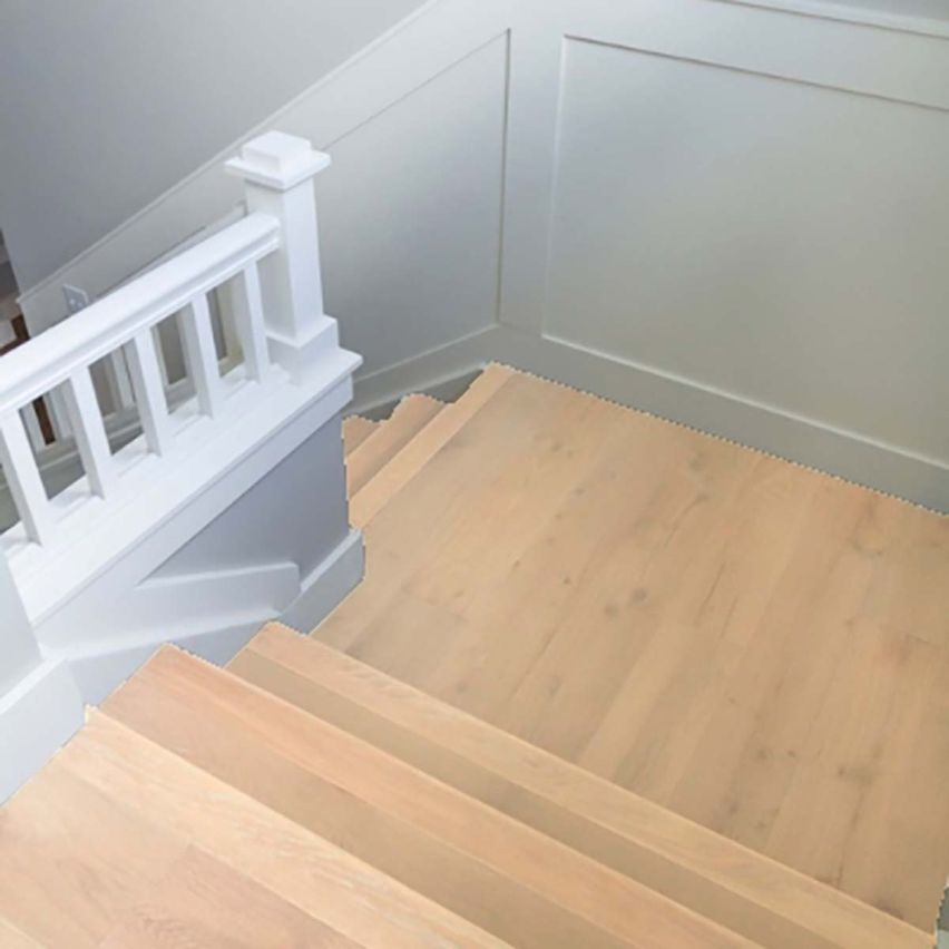 Wire Brushed Larsson White Oak Flooring - 7.5