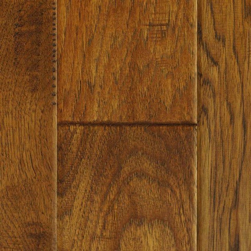 Hand Scraped Autumn Brown Hickory Flooring - 5