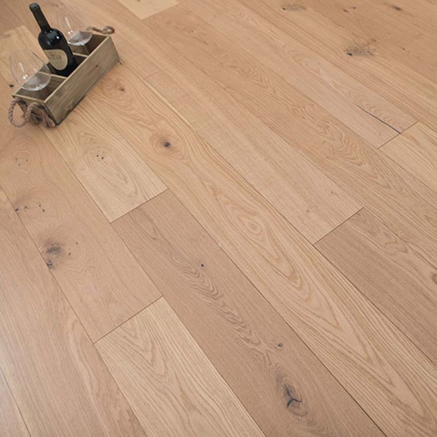 Wire Brushed Madeira White Oak Flooring - 7.5